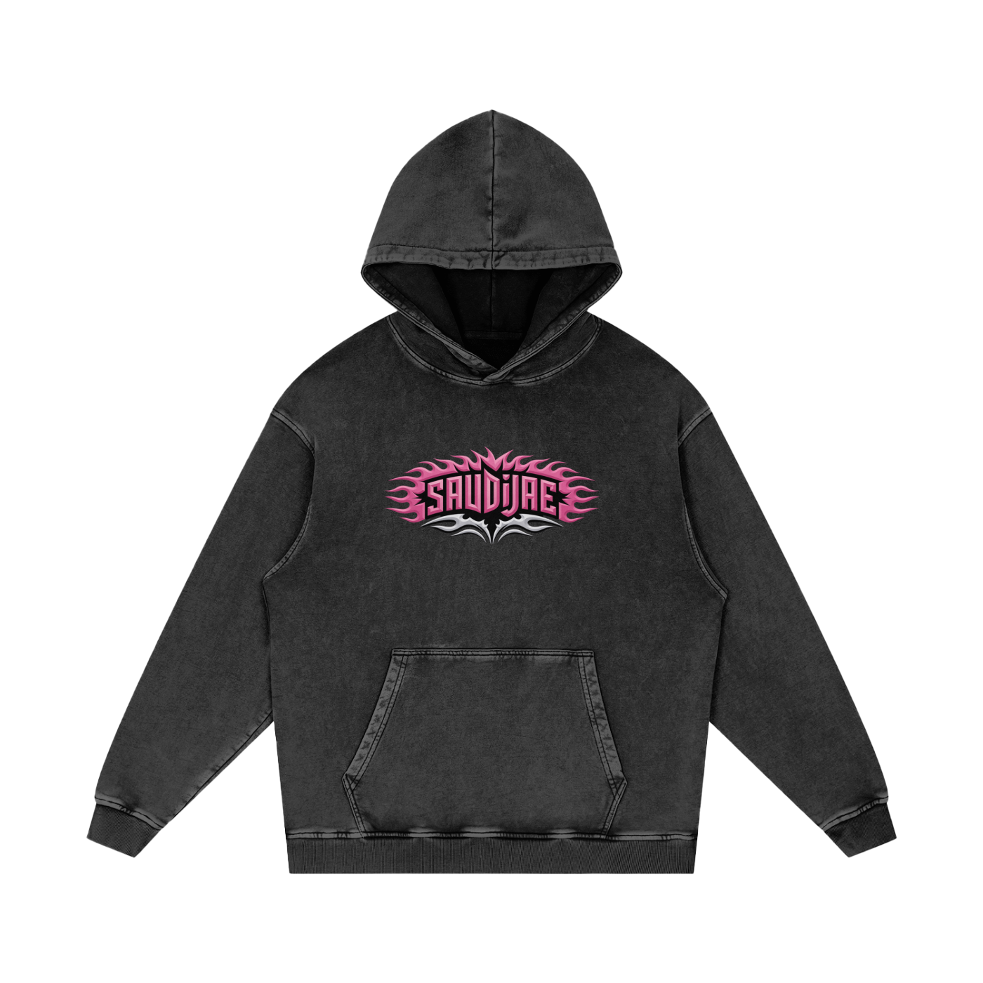 SaudiJae Acid Wash Oversize Hoodie