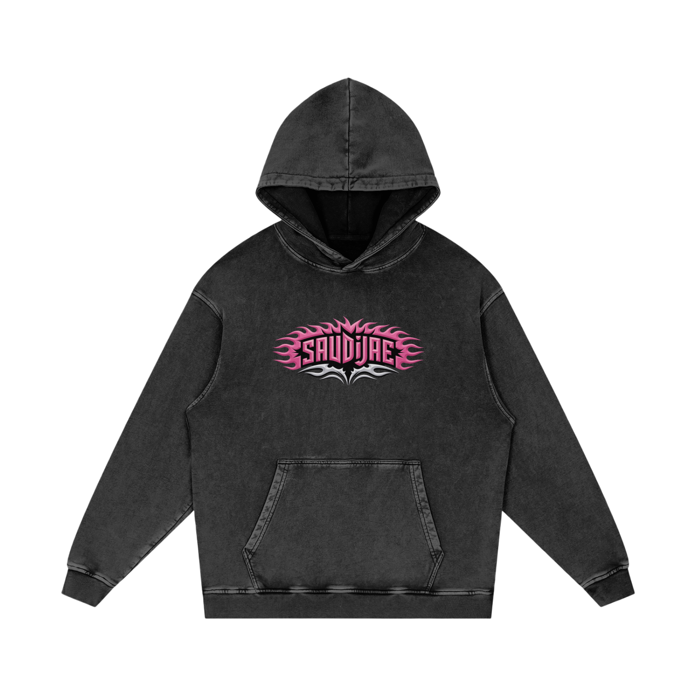 SaudiJae Acid Wash Oversize Hoodie