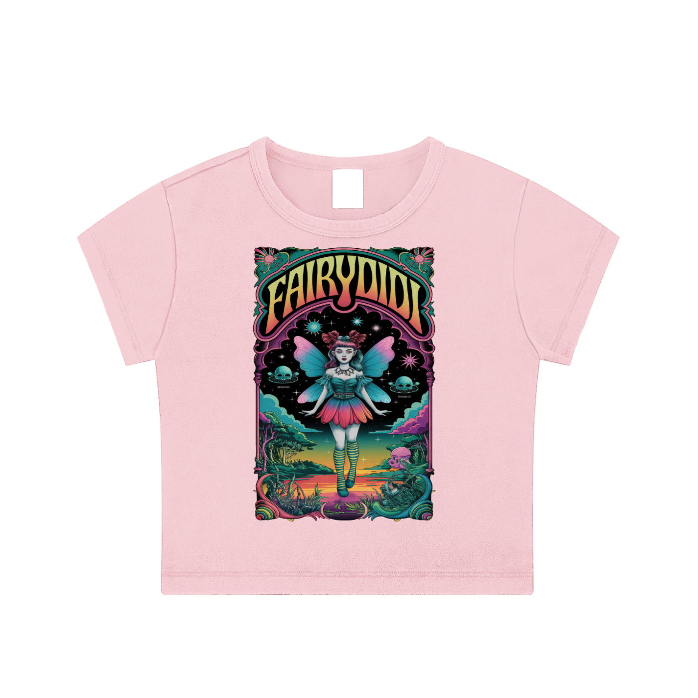 FairyDIDI Snow Washed Crop Top
