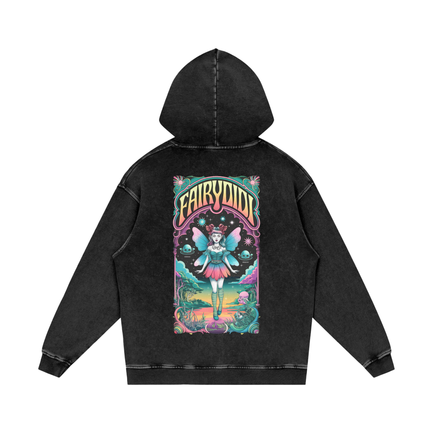 FairyDIDI Acid Wash Oversize Hoodie