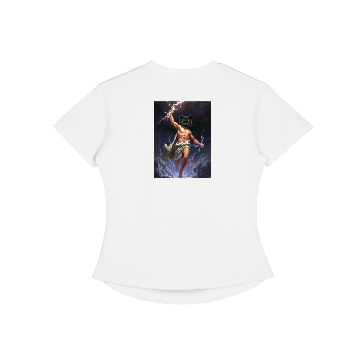 ThunderBuddies Vintaged-Wash Bodycon Cotton T-Shirt