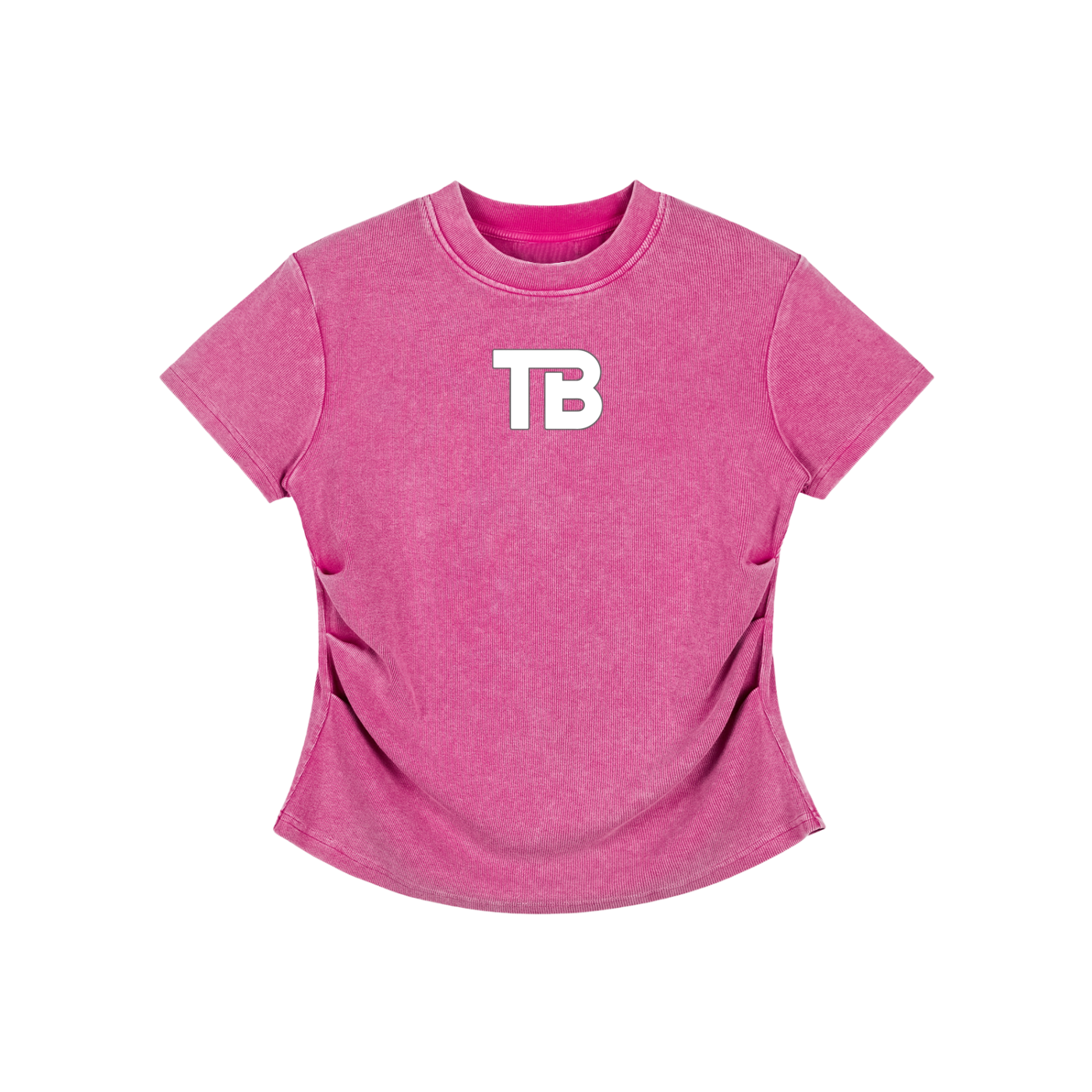 ThunderBuddies Vintaged-Wash Bodycon Cotton T-Shirt