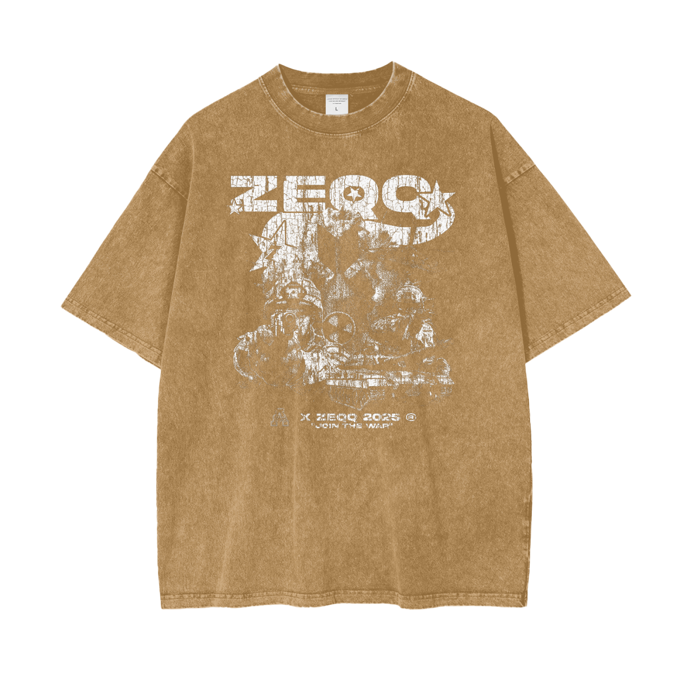 Join The War by Zeqq Oversize Snow Washed T-Shirt