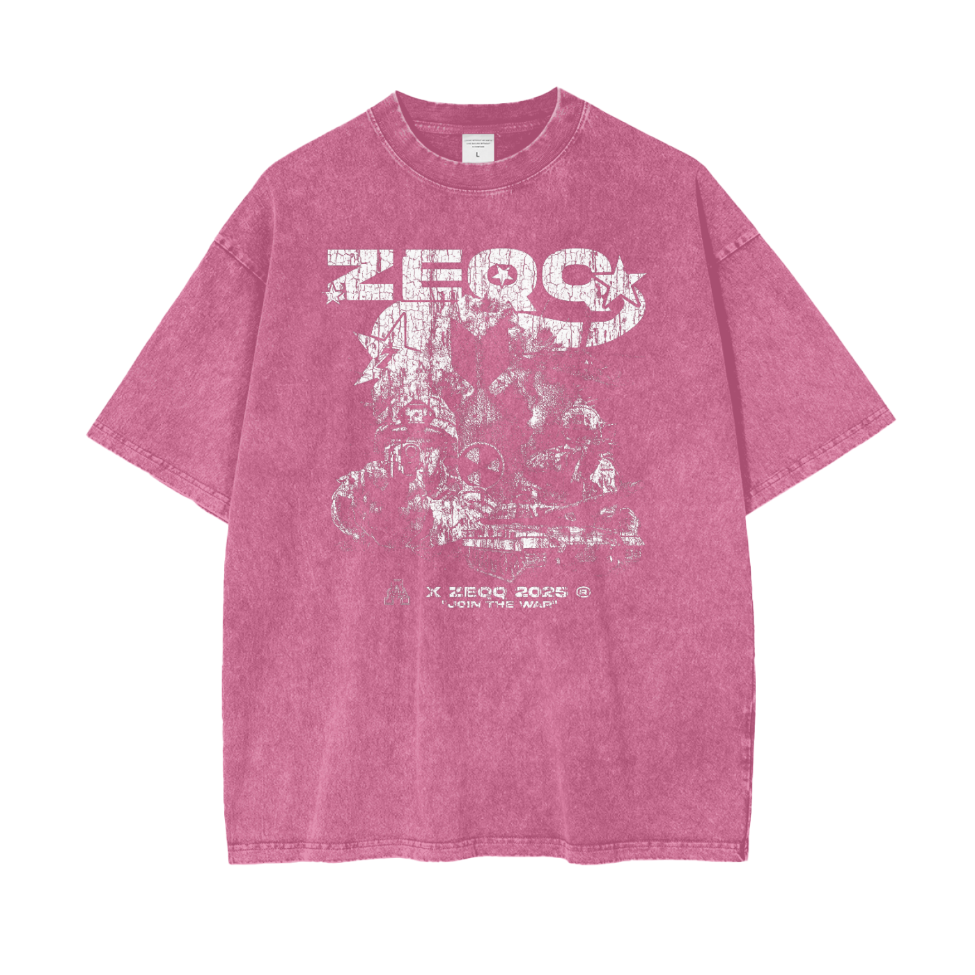 Join The War by Zeqq Oversize Snow Washed T-Shirt