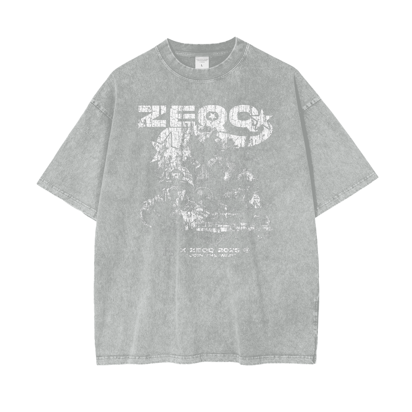 Join The War by Zeqq Oversize Snow Washed T-Shirt