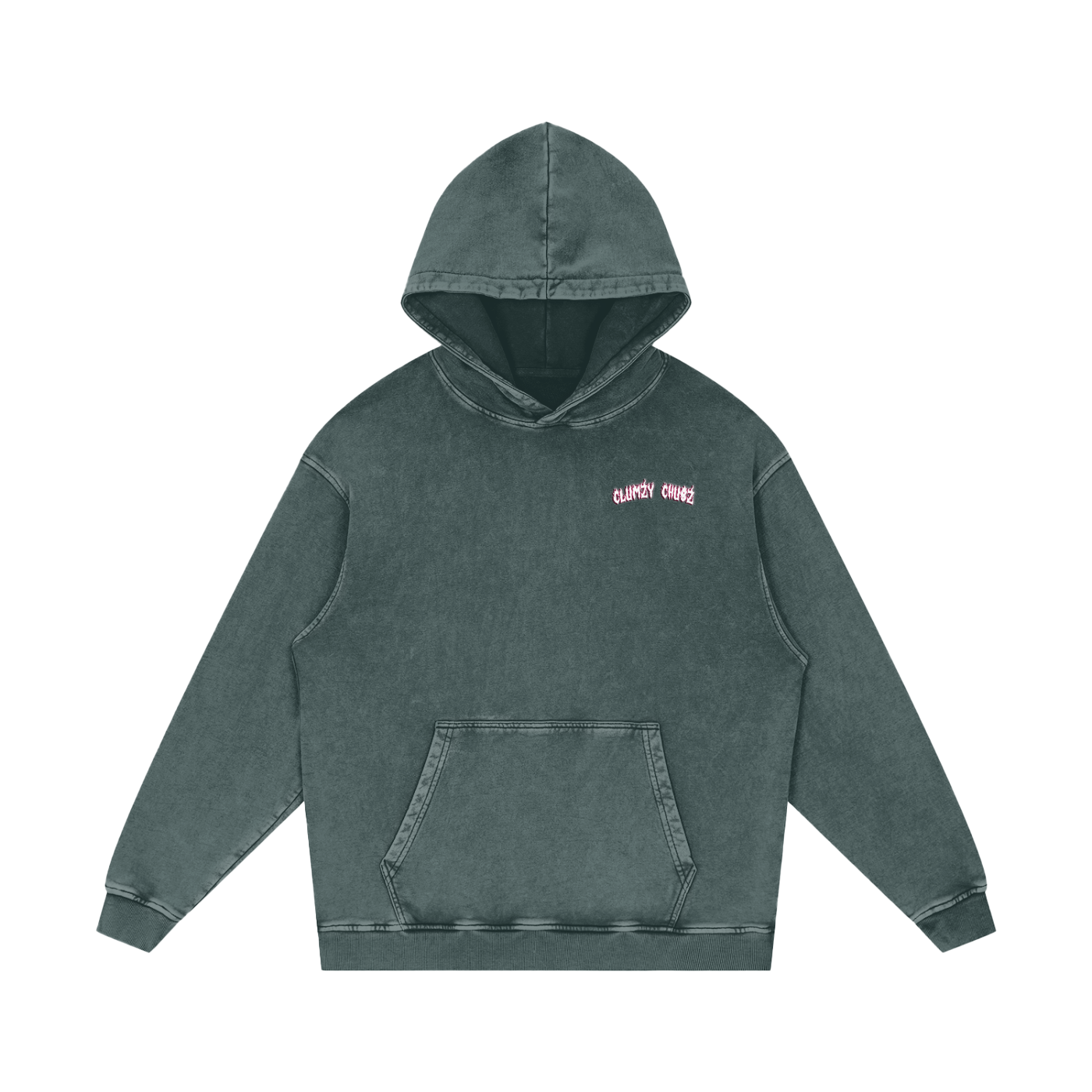 Clumzy Chubz Acid Wash Oversize Hoodie
