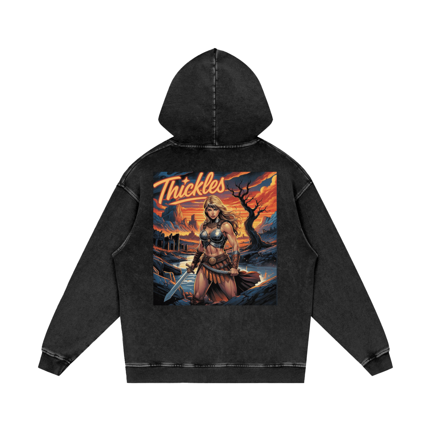 Thickles Acid Wash Oversize Hoodie