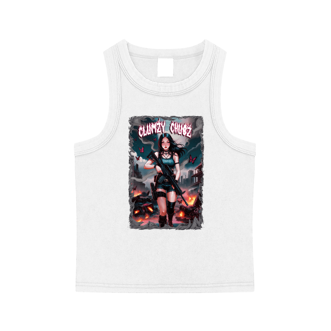 Clumzy Chubz Snow Washed Tank Top