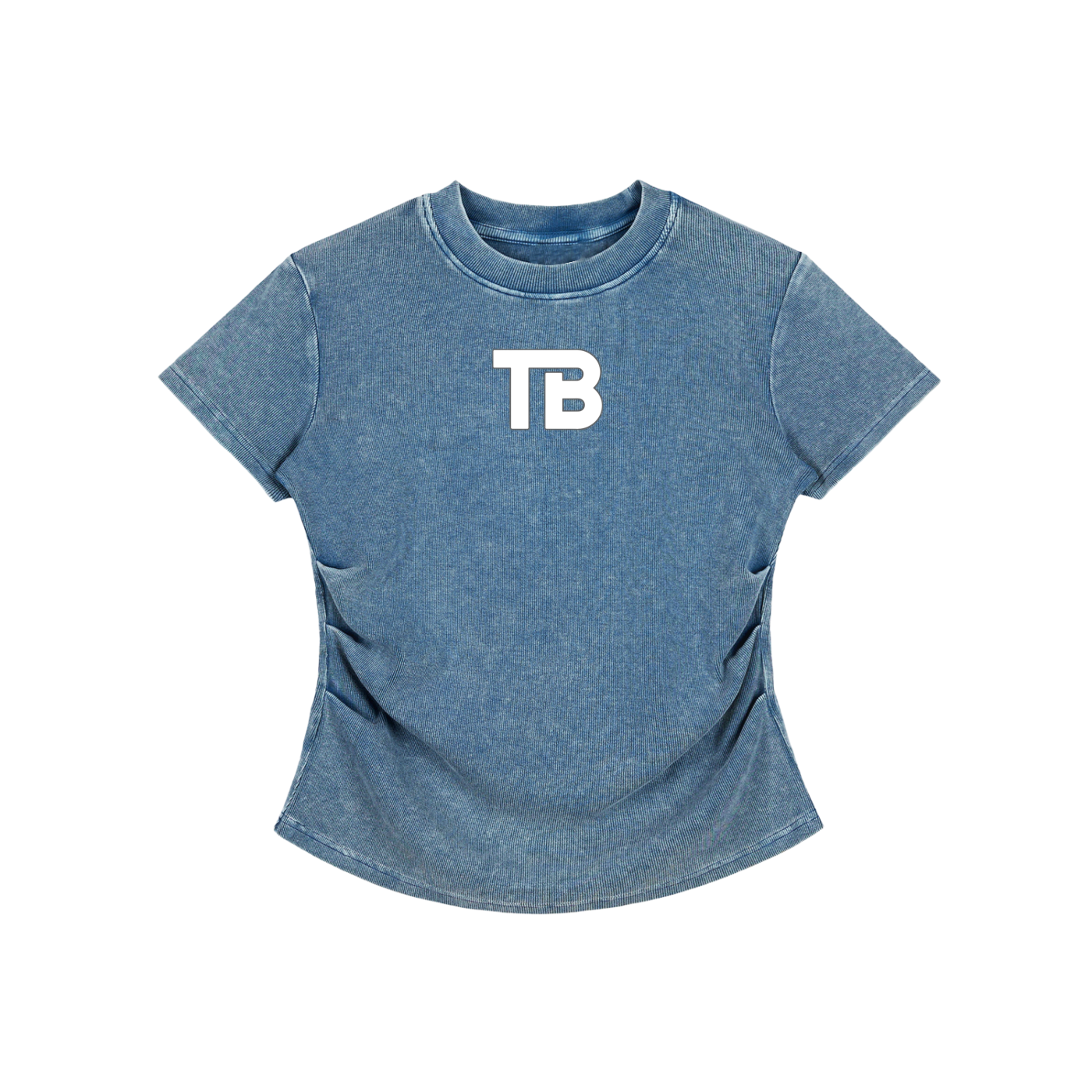 ThunderBuddies Vintaged-Wash Bodycon Cotton T-Shirt