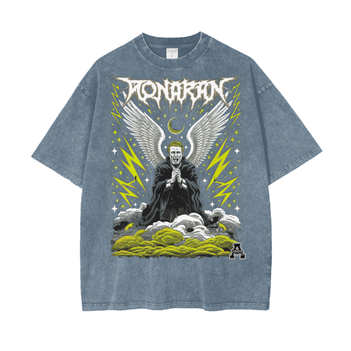 Aonaran Graphic Acid Wash Oversize T-Shirt