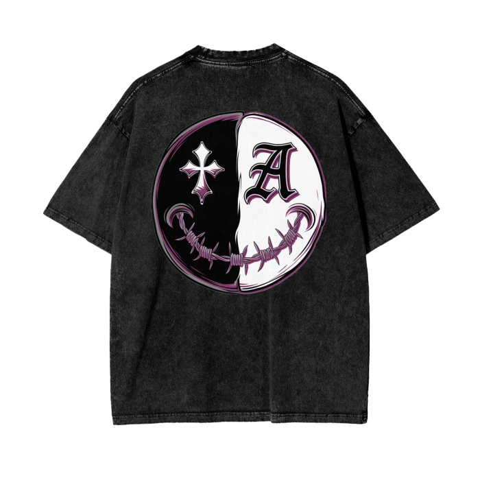 Aonaran Asylum Oversize Snow Washed T-Shirt