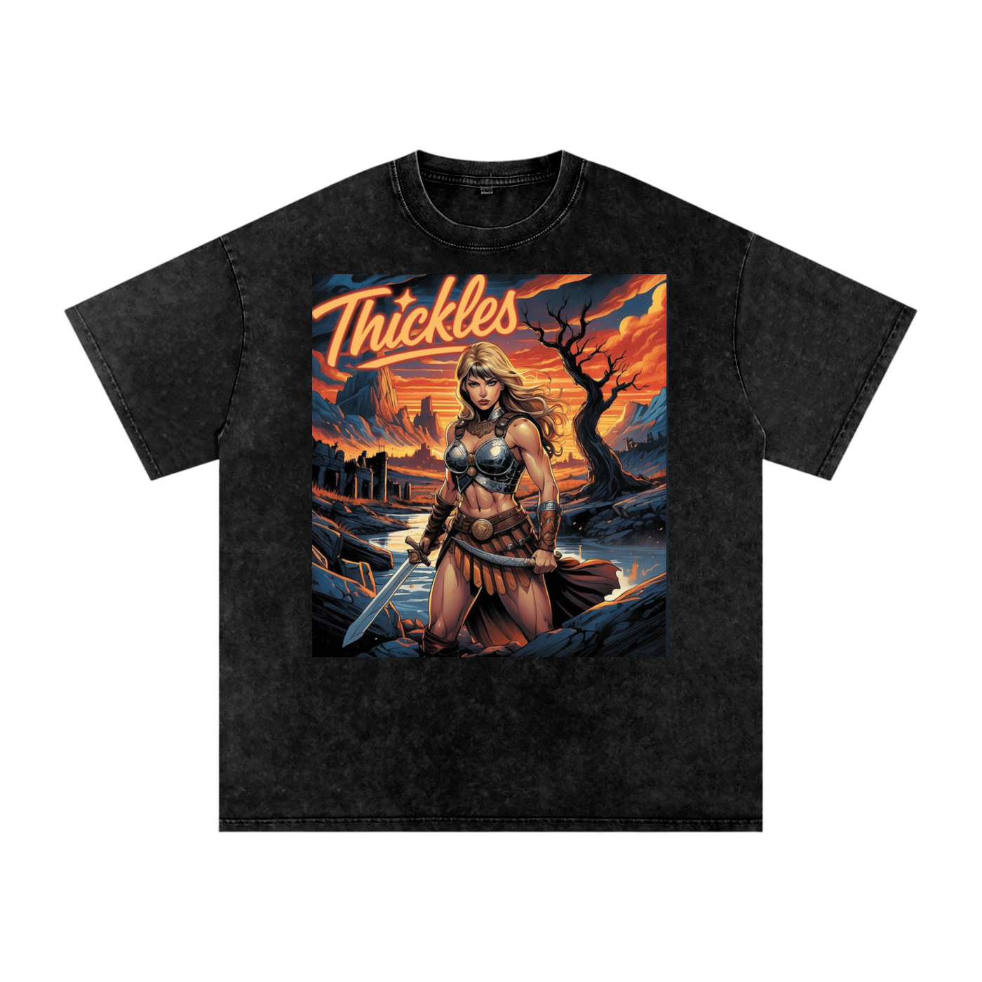 Thickles Acid Wash Oversize T-Shirt