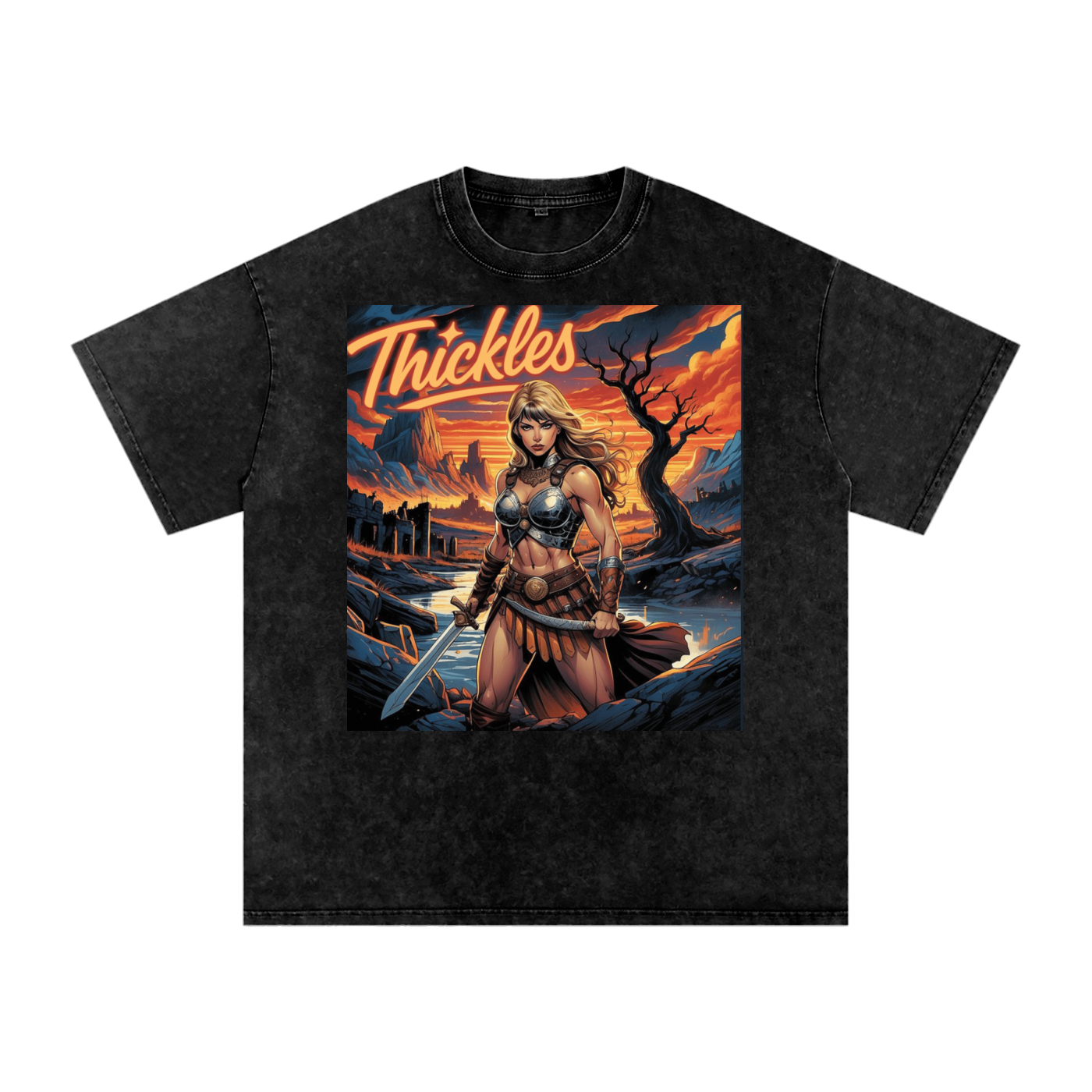 Thickles Acid Wash Oversize T-Shirt