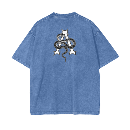 Aonaran Graphic Acid Wash Oversize T-Shirt