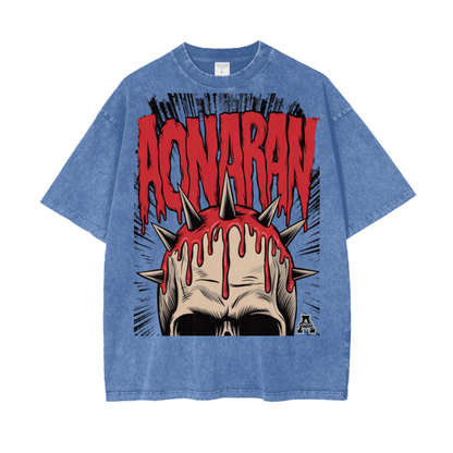 Aonaran Graphic Acid Wash Oversize T-Shirt