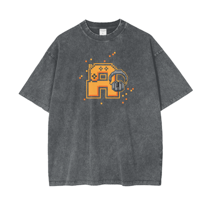 Aonaran Graphic Acid Wash Oversize T-Shirt