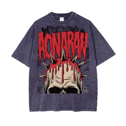 Aonaran Graphic Acid Wash Oversize T-Shirt