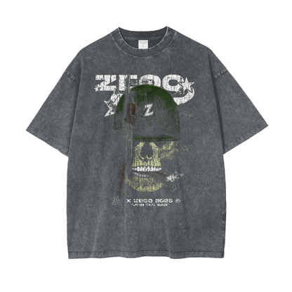 Join The War by Zeqq Oversize Snow Washed T-Shirt