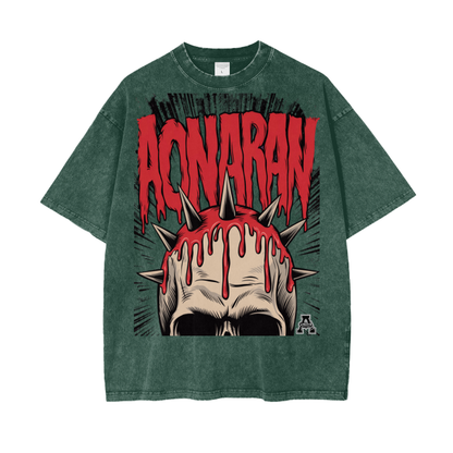 Aonaran Graphic Acid Wash Oversize T-Shirt