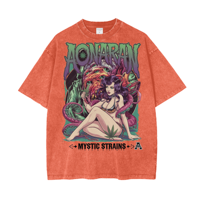 Aonaran Graphic Acid Wash Oversize T-Shirt