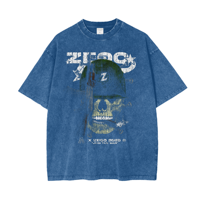 Join The War by Zeqq Oversize Snow Washed T-Shirt