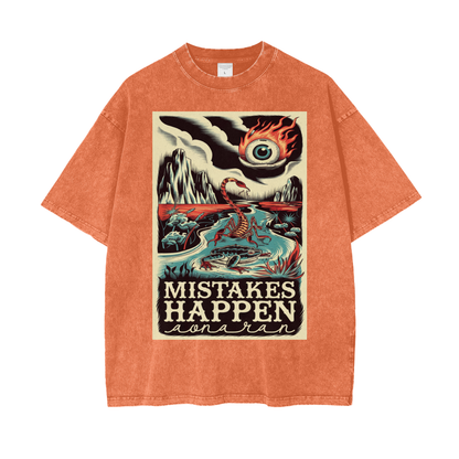 Aonaran Graphic Acid Wash Oversize T-Shirt