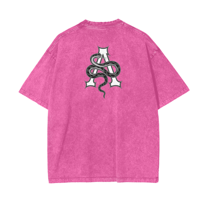 Aonaran Graphic Acid Wash Oversize T-Shirt