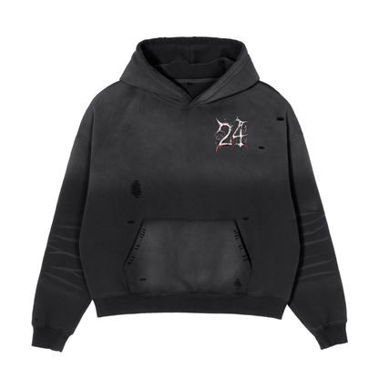 Aonaran 1 OFF Frayed Sunfade Boxy Hoodie