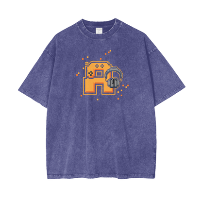 Aonaran Graphic Acid Wash Oversize T-Shirt