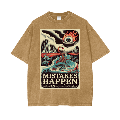 Aonaran Graphic Acid Wash Oversize T-Shirt