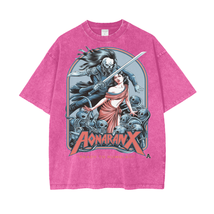 Aonaran Graphic Acid Wash Oversize T-Shirt
