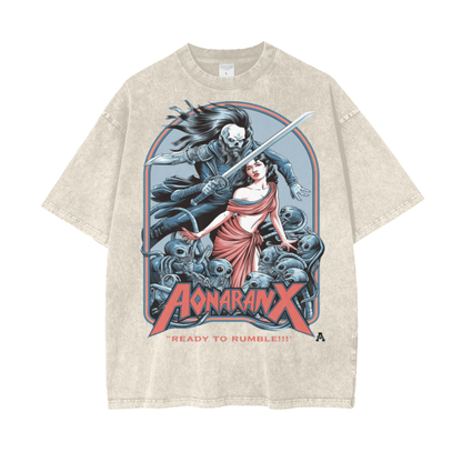 Aonaran Graphic Acid Wash Oversize T-Shirt