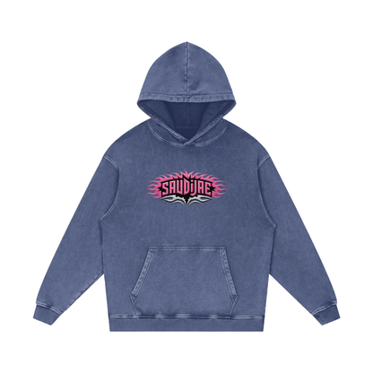 SaudiJae Acid Wash Oversize Hoodie