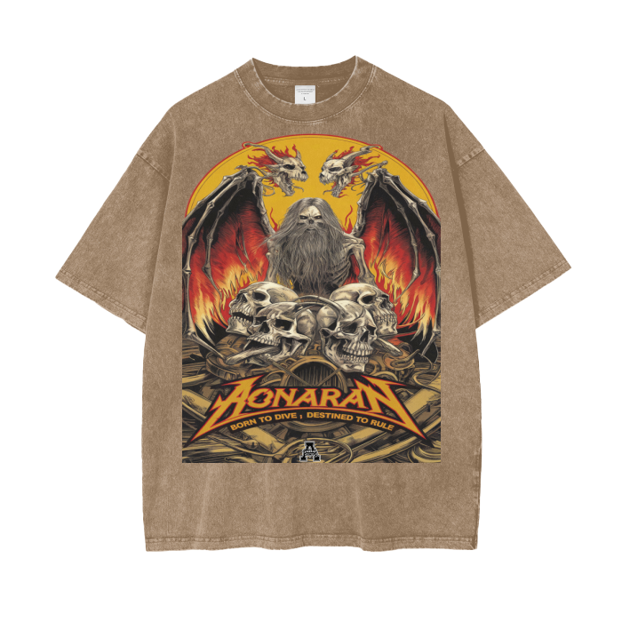 Aonaran Graphic Acid Wash Oversize T-Shirt