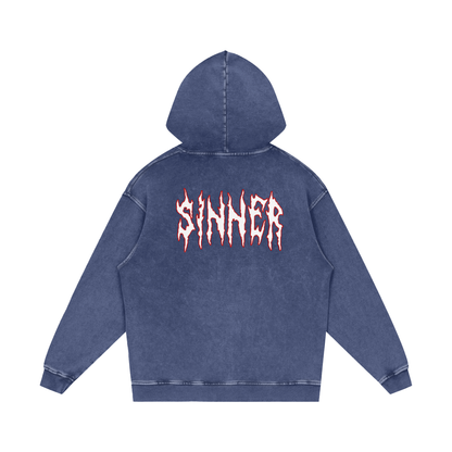 Cold World Acid Wash Oversize Hoodie