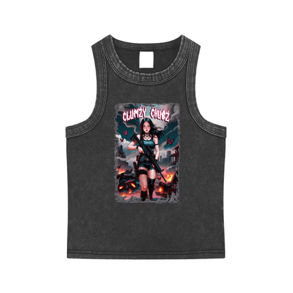 Clumzy Chubz Snow Washed Tank Top