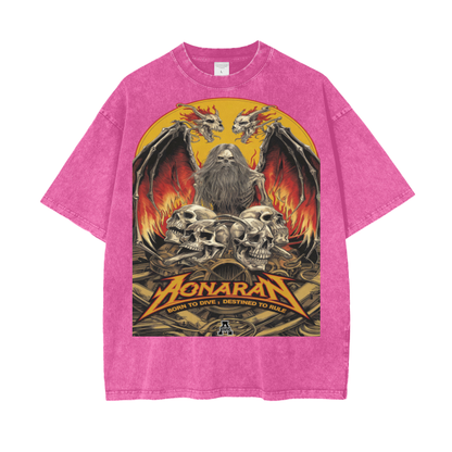 Aonaran Graphic Acid Wash Oversize T-Shirt