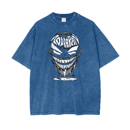 Aonaran Graphic Acid Wash Oversize T-Shirt