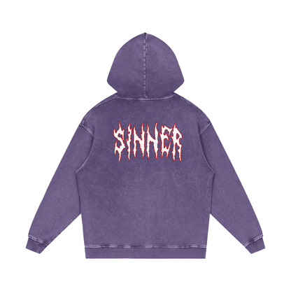 Cold World Acid Wash Oversize Hoodie