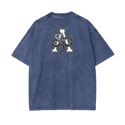 Aonaran Graphic Acid Wash Oversize T-Shirt