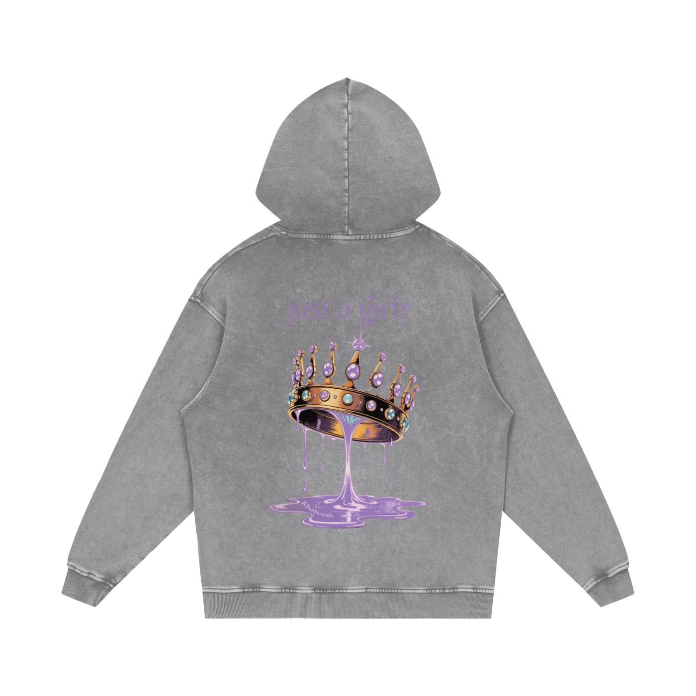 Khaleesi Acid Wash Oversize Hoodie