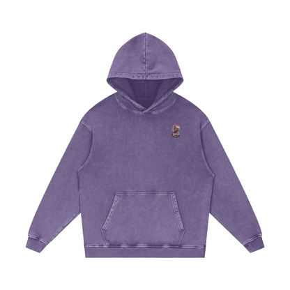 Dimple Acid Wash Oversize Hoodie