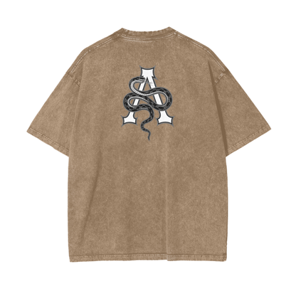 Aonaran Graphic Acid Wash Oversize T-Shirt