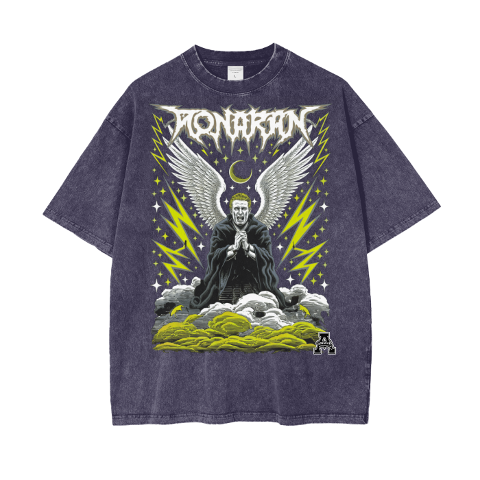 Aonaran Graphic Acid Wash Oversize T-Shirt