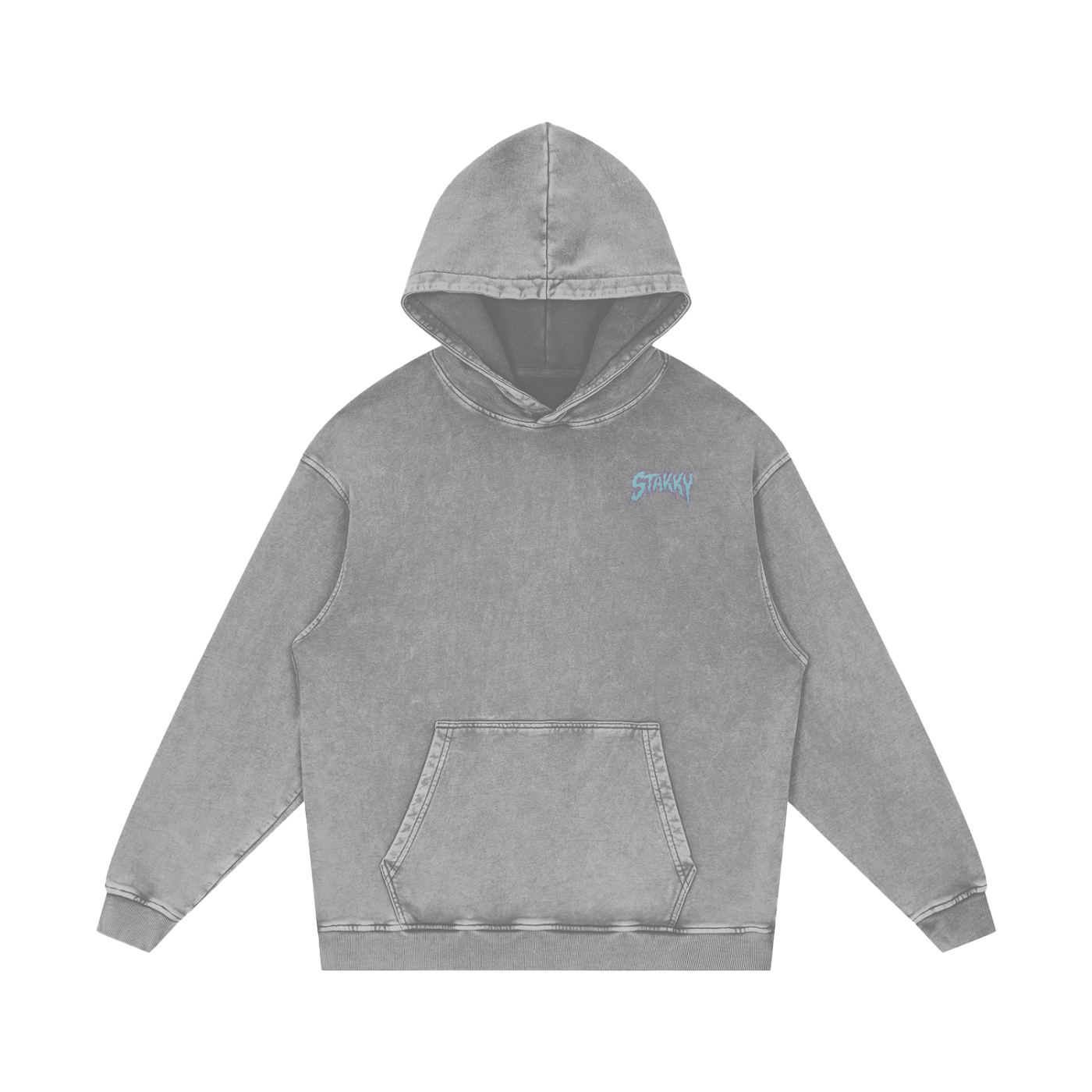 Stakky Acid Wash Oversize Hoodie