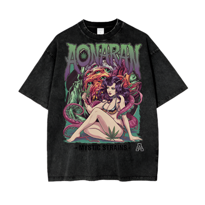 Aonaran Graphic Acid Wash Oversize T-Shirt