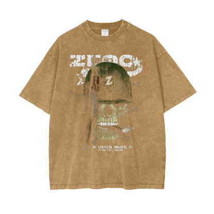 Join The War by Zeqq Oversize Snow Washed T-Shirt