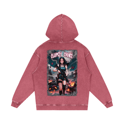 Clumzy Chubz Acid Wash Oversize Hoodie
