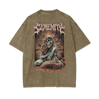 Aonaran Reversed Oversize Snow Washed T-Shirt