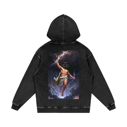 ThunderBuddies Acid Wash Oversize Hoodie